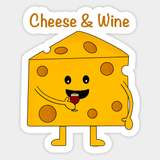 Wine & Cheese Sticker